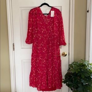 Free People floral midi dress.